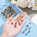 Miniatyrbillede 3 af 5: 100 STK Facetterede Europæiske Glasperler Farverige Store 5 mm Hul Rondelle Perler Rondelle Søjle Slide Charms Løse Spacer Dekor Perler til DIY Læder Macr