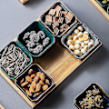 Miniatyrbillede 2 af 3: Keramisk Gitter Frugtplade Snackplade Serveringsfad Bakke Hjem Desktop Tørret