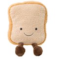 Miniatyrbild 1 av 5: Mjuk tecknad figur pretzel croissant toast bröd docka plysch mat leksak fylld baguette pocherat ägg dekor docka för flicka barn födelsedag Bread 16x9cm