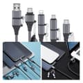 Miniatyrbilde 2 av 5: Multi USB-kabel USB C til USB C-kabel Nylon Ladekabel USB C til Type C