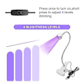 Pikkukuva 5 / 5: Usb Uv Led -kynsilamppu geelikynsille, Mini Led -kynsilakkavalo Silver