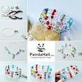 Miniatyrbilde 3 av 5: 100 stk. Krakelerte Lampwork Glassperler 10 Farger Håndlagde Runde Perler 10mm Krystallperler