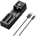 Miniatyrbild 1 av 5: Batteridriven laddare | dubbla fack batteriunderhåll | Smart batteriunderhåll, typ C-ingång, säker och bekväm snabbladdare