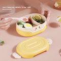 Miniatyrbild 2 av 5: Kawaii Bentolåda vuxen lunchlåda, Kawaii robot lunchlåda håller värmen för pojkar flickor, söt läckagesäker portionsbehållare rosa
