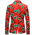 Pikkukuva 2 / 4: Miesten Joulukuusi Kuosi Hauska Uudenvuoden Slim Fit Bleiseri Red XL