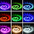 Miniatyrbillede 2 af 5: 3w Indendørs Væglampe Aluminium Led Rgb Spiral Lampe Farverig Dæmpbar Lys, Fjernbetjening Vægspots