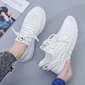Miniatyrbillede 5 af 5: Dame Sneakers Åndbare Flyvende Vævede Løbesko Fra7701 White EU 41