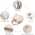 Miniatyrbillede 3 af 5: Canvas skuldertaske lille mulepose til kvinder afslappet tophåndtag taske flere lommer crossbody taske damer messenger taske hvid