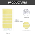 Miniatyrbillede 2 af 5: Tyrkisk Badehåndklæde Oversized 90*180cm 100% Bomuld Sandfri Svømmehåndklæde Let Rejsehåndklæde Bright yellow
