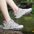 Miniatyrbillede 4 af 5: Dame Vandresko Lav Top Sneakers Til Udendørs Trailing Trekking Vandring 3D863 Pink EU 40