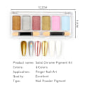 Miniatyrbild 2 av 5: Nagelkonst Solid Magic Mirror Powder Aurora Powder, 6-färgskombination, Tillverkad av PET style  style2