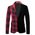Miniatyrbillede 1 af 4: Mænds Smokingjakke, Slank Pasform Stilfuld Blazer Casual Blazer Red M