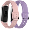 Miniatyrbillede 2 af 5: 2 stk. remme kompatible med Samsung Galaxy Fit Sm-r370, colorc vandtæt, blød og åndbar silikone udskiftningsrem passer til Samsung Galaxy Fit