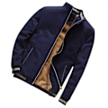 Pikkukuva 1 / 5: Miesten paksu fleecevuorattu talvitakki pystykauluksella ja vetoketjulla, lyhyt malli 5XL Dark Blue