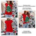 Miniatyrbilde 4 av 5: Damegenser Langermet Julemønster Rund Hals Casual Løs Pullover Genser style 1 XL