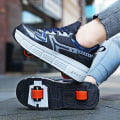 Miniatyrbillede 5 af 5: Drenge Piger Sneakers Sko med dobbelthjul LED Lys Sko 3F908 Blue EU 37