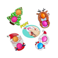 Miniatyrbild 1 av 5: 4-pack jul fingerbubbla avlastning leksaker silikon tryckplatta jultomte prydnader 4PC