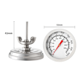 Miniatyrbild 2 av 5: Grilltermometer, rostfritt stål ugns termometer Max 500c/1000f Analog display termometer för ugn, pizzaugn, vedeldad ugn