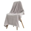 Miniatyrbilde 1 av 5: Premium Badehåndkle Sett i Bomull - Tykke og Absorberende, Ribbestrikkede 3-dels Badehåndklær, 70*140cm, (grå) Gray