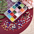 Miniatyrbillede 5 af 5: 1 æske Håndlavede Polymer Clay Perler Blandede Former med Messingperler og Selvlysende Akrylperler