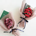 Miniatyrbild 3 av 4: Rulle med linneblomsteromslagspapper, blombukettomslag, 19,7 tum x 5 yards (c)