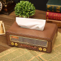 Miniatyrbild 4 av 5: Rektangulär hållare för pappersnäsdukar, retro-pappersnäsdukshållare, pappershållare, rustik hushållspappershållare för hem, kontor, restaurang, för baby Wi