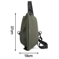Miniatyrbild 2 av 5: Svart axelväska för kvinnor och män, vattentät ryggsäck för resor, crossbody bröstväska, mångsidig dagryggsäck ArmyGreen
