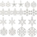 Miniatyrbillede 5 af 5: Snefnug Charms Bulk Assorterede Jule Sne Charms til DIY Tilbehør