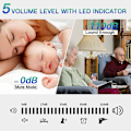 Miniatyrbillede 3 af 5: Trådløse dørklokker, 55 melodier, 5-niveau lydstyrke og, ip55 vandtæt, med 300 meter, LED-blink, plug-in-sort