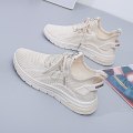 Miniatyrbilde 3 av 5: Dame Sneakers Pustende Flyvevevde Løpesko Fra7701 Beige EU 37