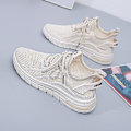 Miniatyrbillede 3 af 5: Dame Sneakers Åndbare Flyvende Vævede Løbesko Fra7701 Beige EU 41