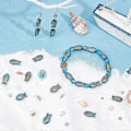 Miniatyrbilde 2 av 5: 1 Eske 100 stk. Fiskperler Bulk Glass Fiskperle Charm Sommer Hav Havdyr Spacer Perler Dobbeltsidig Små Fisk Løse Perler for Smykkelaging Perling