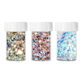 Miniatyrbild 1 av 5: Laser Flash Powder Patch Nail Flash Powder Block Holografisk Flash Med Olika Storlekar Och Former style1