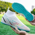 Miniatyrbillede 4 af 5: Herre Fodboldsko Pigge Fodboldsko Til Unge Ankelstøvler Atletisk Sneaker 601 White EU 44