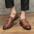 Miniatyrbilde 5 av 5: Klassiske, moderne, formelle Oxford-sko for menn med snøring, sko i skinn, fritidssko a7755 Brown EU 41