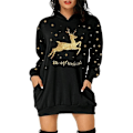 Miniatyrbild 1 av 5: Damjultröjor med julmotiv - Lös passform - Långärmad sweatshirt Black L