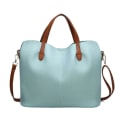 Miniatyrbild 5 av 5: Kvinnor 2 i 1 PU Läder Shopper Tote Väska Stor Axelväskor Crossbody Väska Black