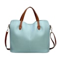 Miniatyrbild 5 av 5: Kvinnor 2 i 1 PU Läder Shopper Tote Väska Stor Axelväskor Crossbody Väska Red