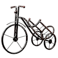 Miniatyrbillede 1 af 2: Vinstativ Trehjulet Cykel Kabinet Dekoration Flaske Retro Smedejern