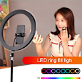 Miniatyrbillede 3 af 5: LED Ring Light, Bærbar LED Ring Fill Light i Metal med Tripod, dæmpbar LED-belysning til Indendørs Fill Light, Portræt, Mode