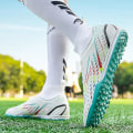 Miniatyrbillede 5 af 5: Herre Fodboldsko Pigge Fodboldsko Til Unge Ankelstøvler Atletisk Sneaker 601 White EU 37