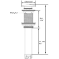 Miniatyrbild 5 av 5: En-håls tvättställsblandare Push Pop-up Click Clack Maker Stopper Stopper Ingen Overflow Made (guld)