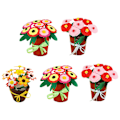 Miniatyrbillede 1 af 3: 5 sæt nonwoven blomsterhåndværkssæt blomsterkunst håndværkssæt DIY blomsterhåndværkssæt til børn Random Color 19X10X10CM