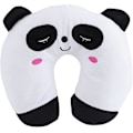 Miniatyrbild 1 av 2: Mjuk PP Bomull U Rese-nackkudde för Djur U-formad Bilhuvudstödskudde för Kontorsbilstöd Svart Katt (PANDA)