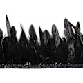 Miniatyrbillede 3 af 5: Hane Hackle Fjer Frynser Trim - Naturlig Fjer Trim Til Håndværk Syning Kostume Bredde 5-7 Tommer Pakke Med 5 Yards (sort)