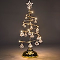 Miniatyrbilde 1 av 5: Juletre Krystall Lys Bordplate Juletre 33cm LED Juletre og Krystallanheng Bordplate Julehjem Dekor gull