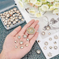 Miniatyrbillede 5 af 5: 80 stk. 304 Rustfrit Stål Perlehætte 8 Stilarter Muiti-Blomstret Rund Filigran Blomsterkop Form Perle Rosaguld Afstandsperler til Armbånd Halskæde Smykkefremstilling