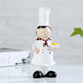 Miniatyrbild 3 av 5: Kockfigurer kök, fint utförande hartspar figurin kockfigur staty, för köksdekor kök bar skåp bageri dekoration present