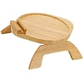 Miniatyrbillede 5 af 5: Armlænsbakke i træ med 360° roterende telefonholder, foldbar sofa, armlænsbakke, klemme, sofa, armbord, til brede sofaer (rund)