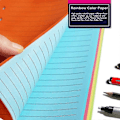 Miniatyrbild 4 av 5: 2 Förpackningar A5 Papper Färgglatt Linjerat, A5 Refill Papper 6 Hål 100 Ark Påfyllningsbart